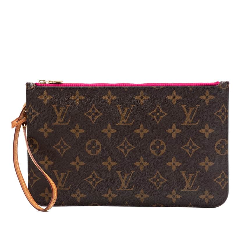 Louis Vuitton Monogram Neverfull MM Pouch Brown Very good condition - Front View