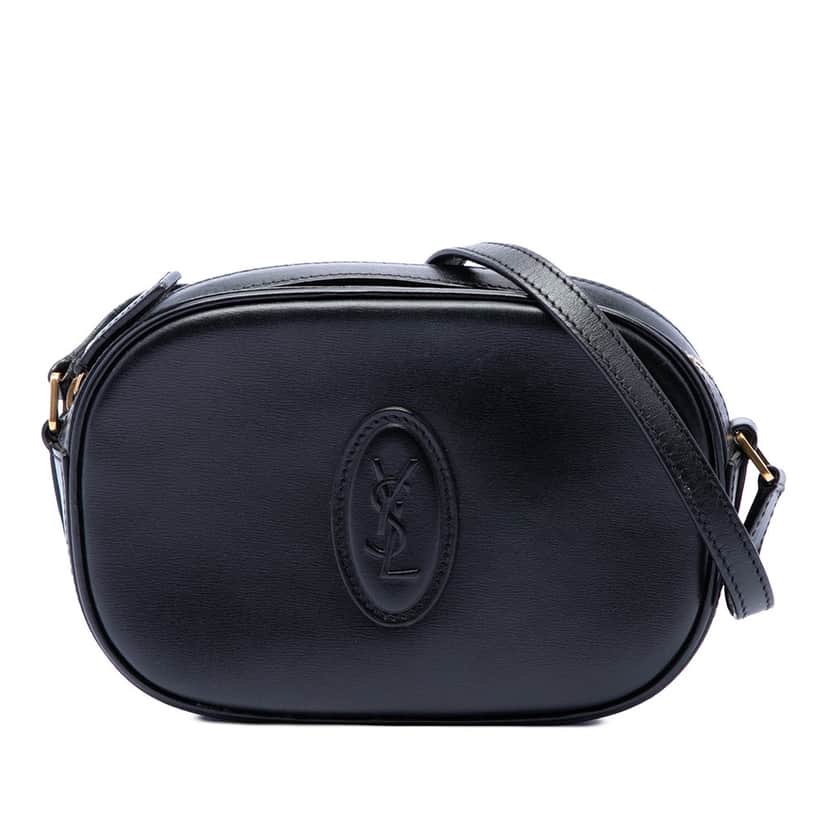 Saint Laurent Calfskin Monogram Le 61 Camera Bag Black Leather Very good condition - Front View