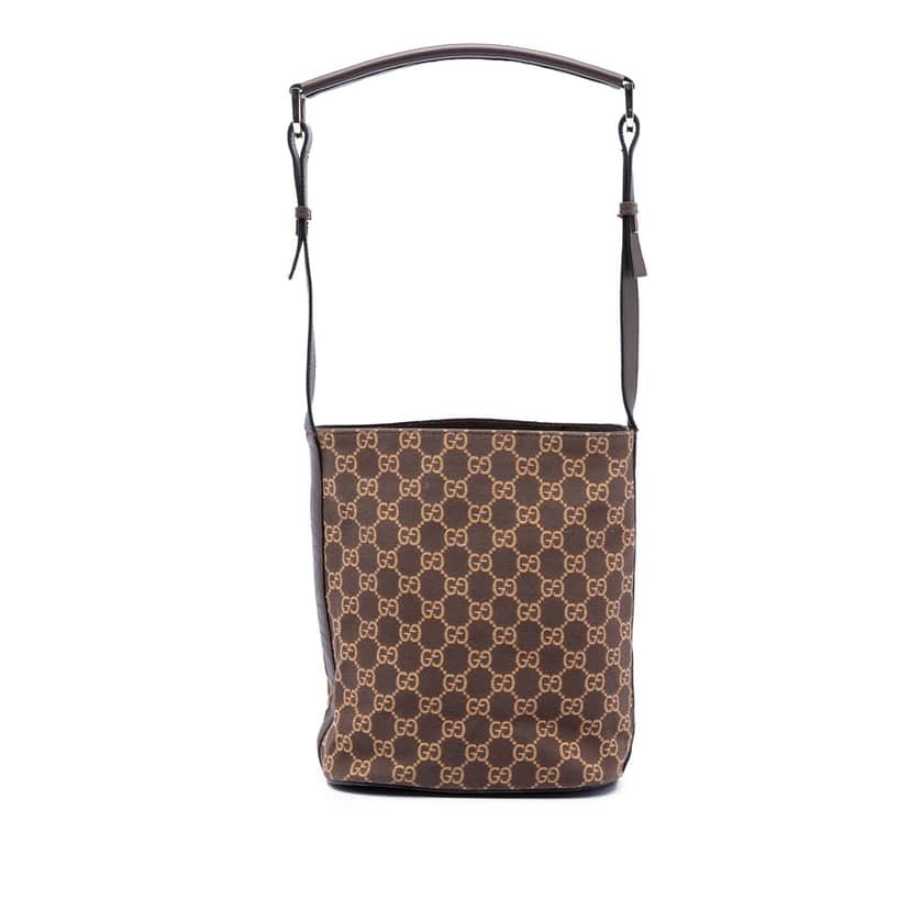 Gucci GG Canvas Shoulder Bag Brown Very good condition - Front View