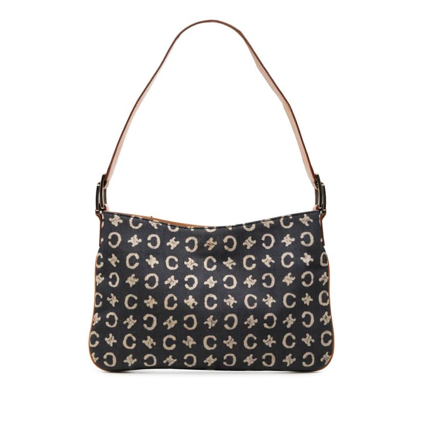 Celine C Macadam Denim Shoulder Bag Blue Very good condition - Front View