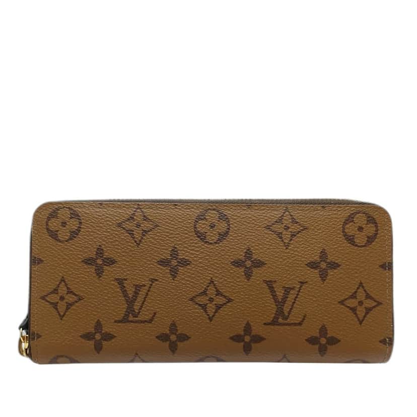 Louis Vuitton Monogram Reverse Clemence Long Wallet Brown Very good condition - Front View
