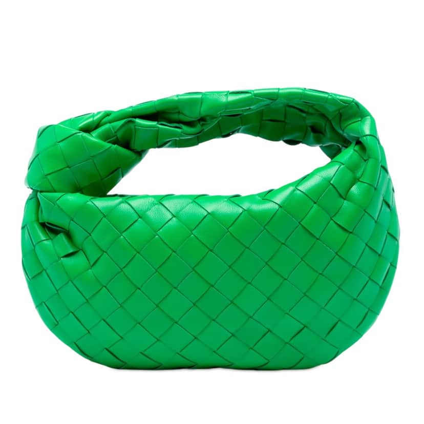 Bottega Veneta Mini Nappa Intrecciato Jodie Green Leather Very good condition - Front View