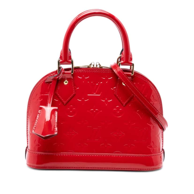 Louis Vuitton Monogram Vernis Alma BB Red Leather Very good condition - Front View