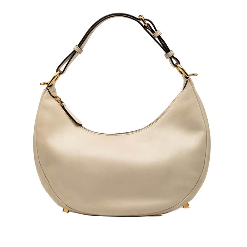 Fendi Small Leather Fendigraphy Hobo Brown Leather Very good condition - Front View