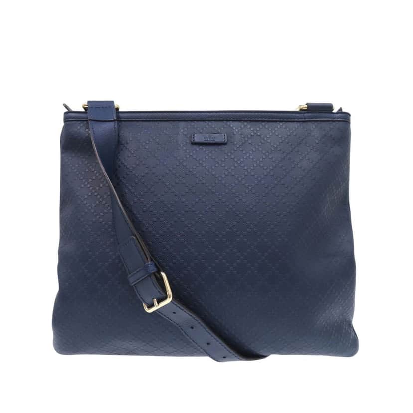 Gucci Diamante Hilary Lux Crossbody Blue Leather Very good condition - Front View
