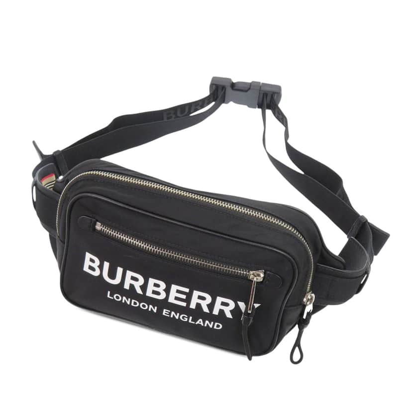 Burberry Econyl Nylon Logo Bum Bag Black Very good condition - Front View