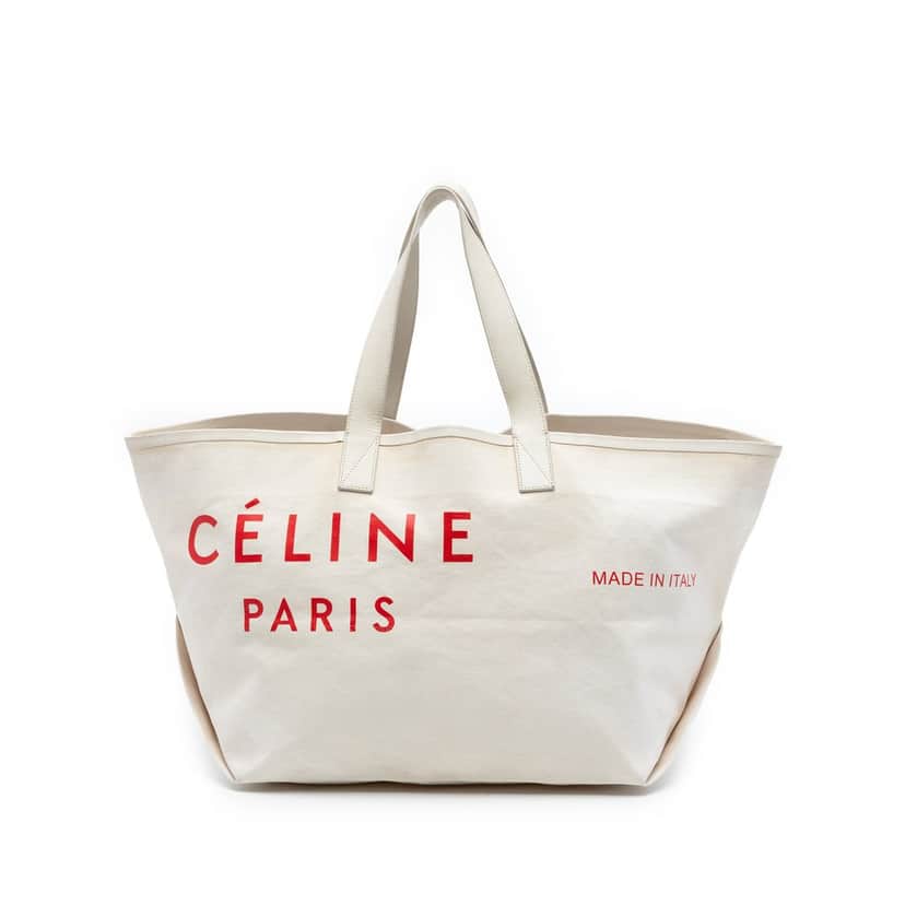 Celine Medium Canvas Made In Tote Brown Very good condition - Front View