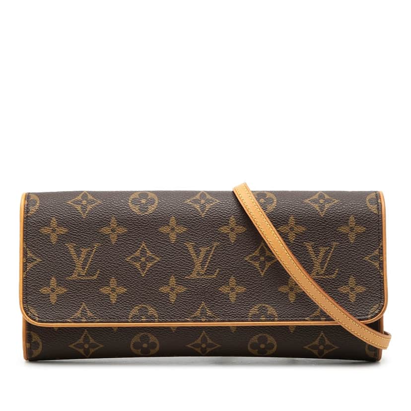 Louis Vuitton Monogram Pochette Twin GM Brown Very good condition - Front View