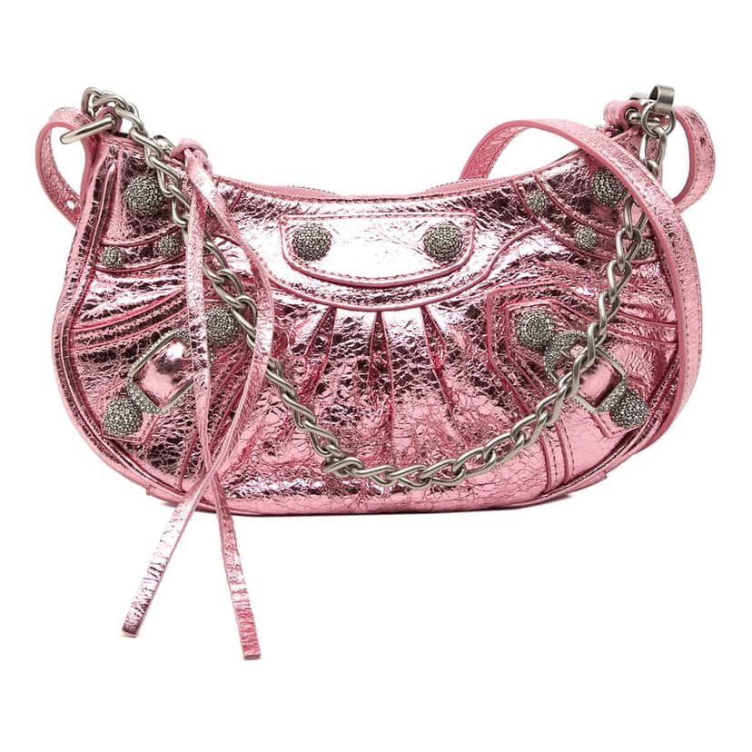 Balenciaga Metallic Lambskin Motocross Le Cagole XS Pink Leather Very good condition - Front View