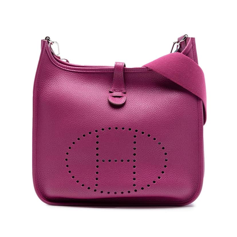 Hermès Clemence Evelyne I PM Purple Leather Very good condition - Front View