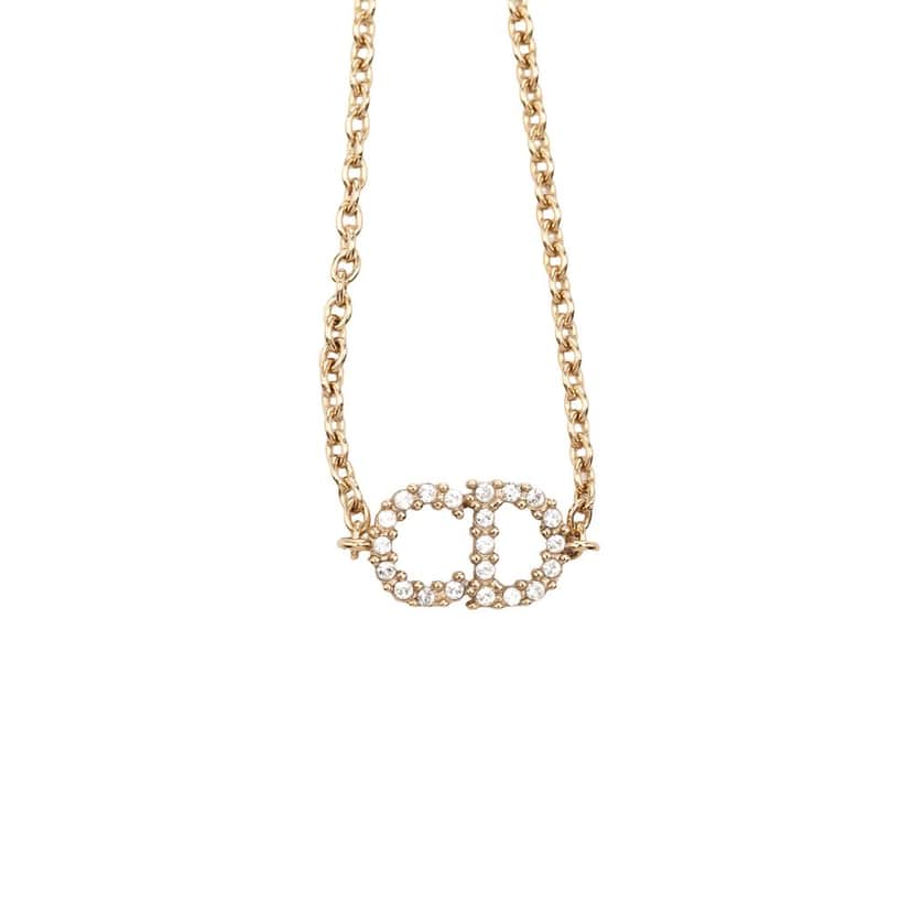 Dior Gold Plated Strass CD Logo Bracelet Gold Metal Very good condition - Front View