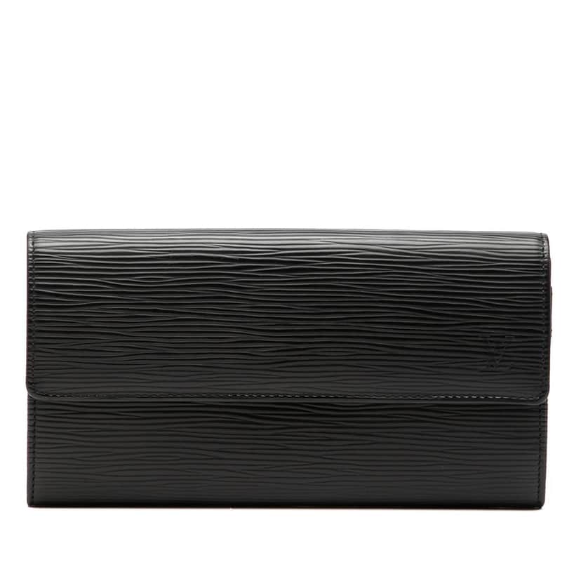 Louis Vuitton Epi Sarah Long Wallet Black Leather Very good condition - Front View