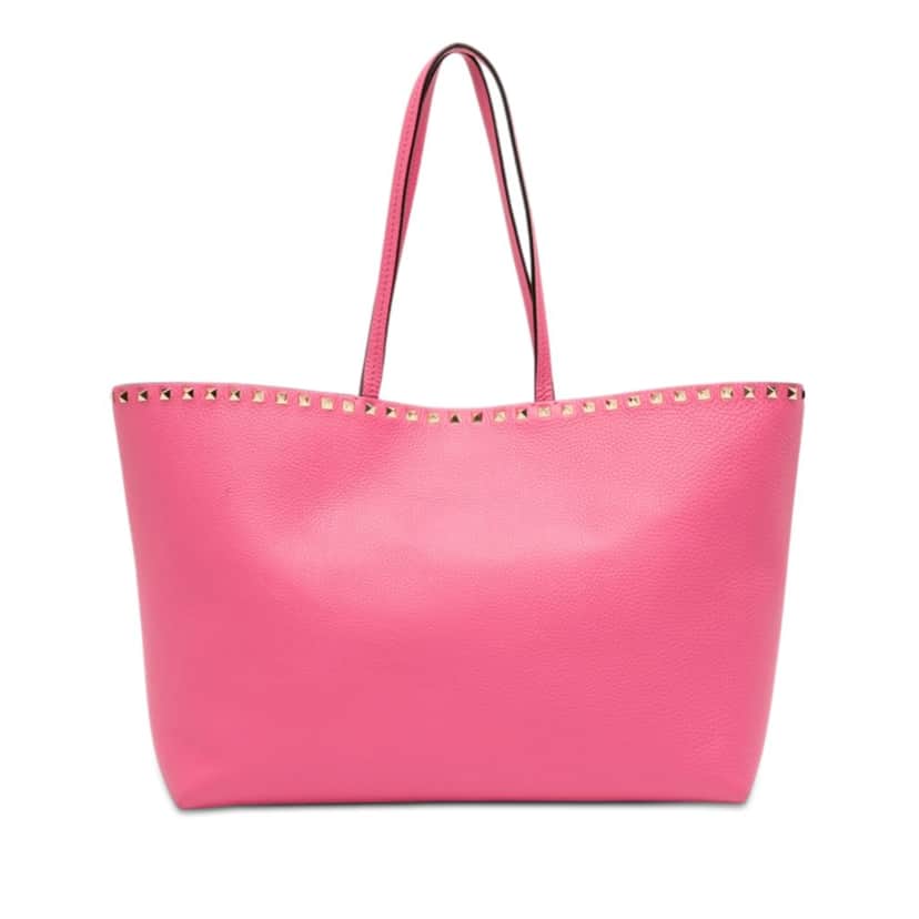 Valentino Leather Rockstud Tote Pink Leather Very good condition - Front View