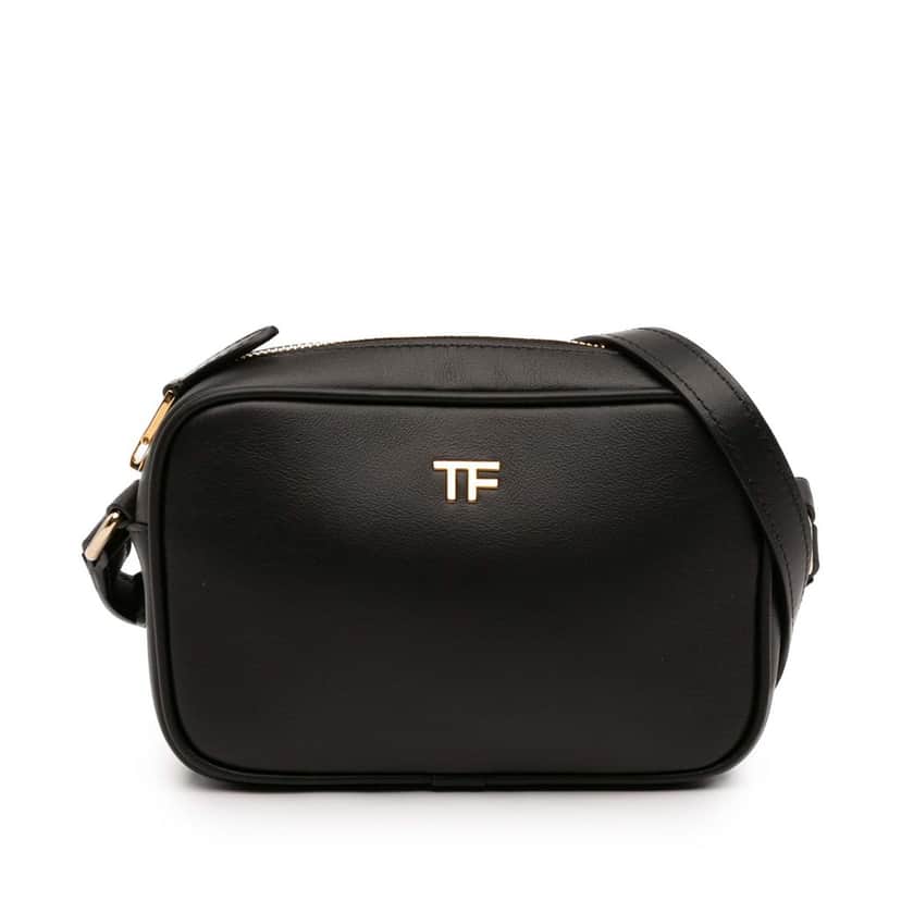 Tom Ford Leather TF Camera Bag Black Leather Very good condition - Front View