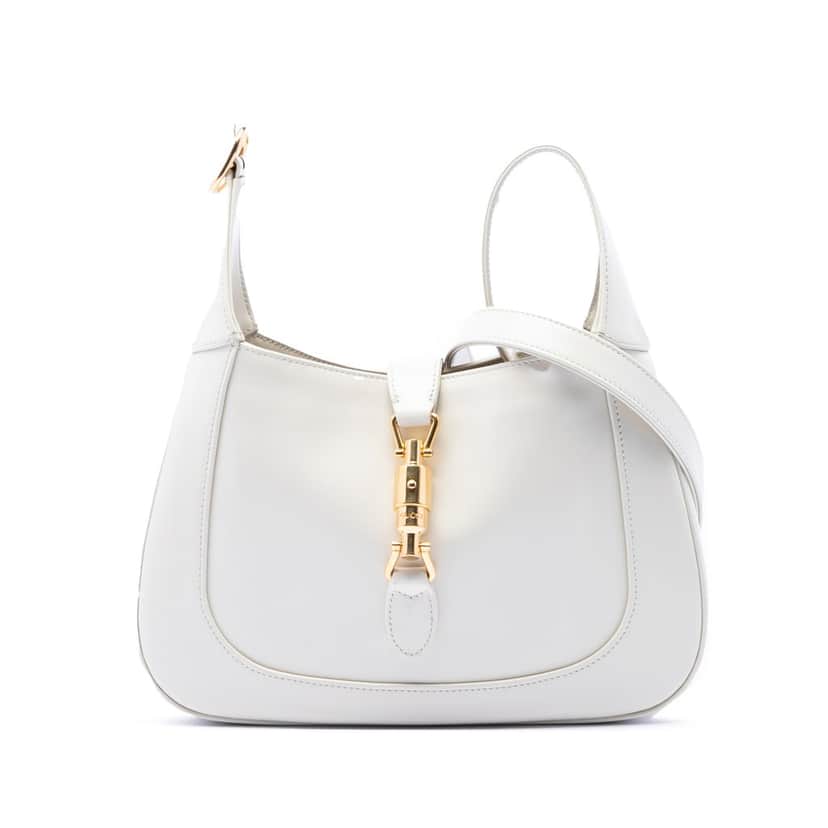 Gucci Small Calfskin Jackie 1961 Crossbody White Leather Very good condition - Front View