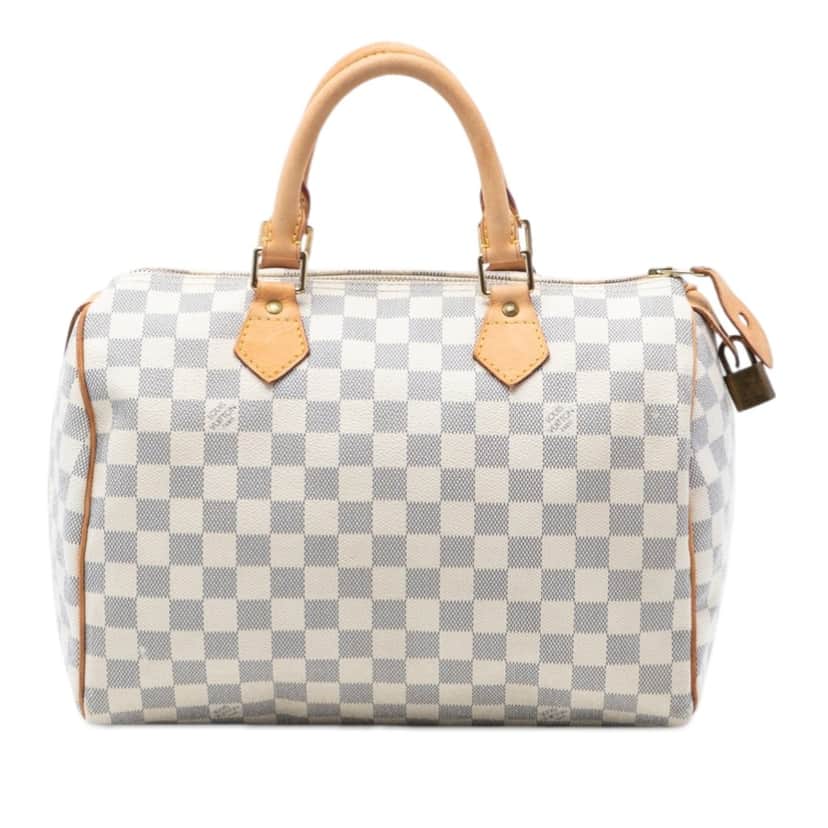 Louis Vuitton Damier Azur Speedy 30 White Very good condition - Front View