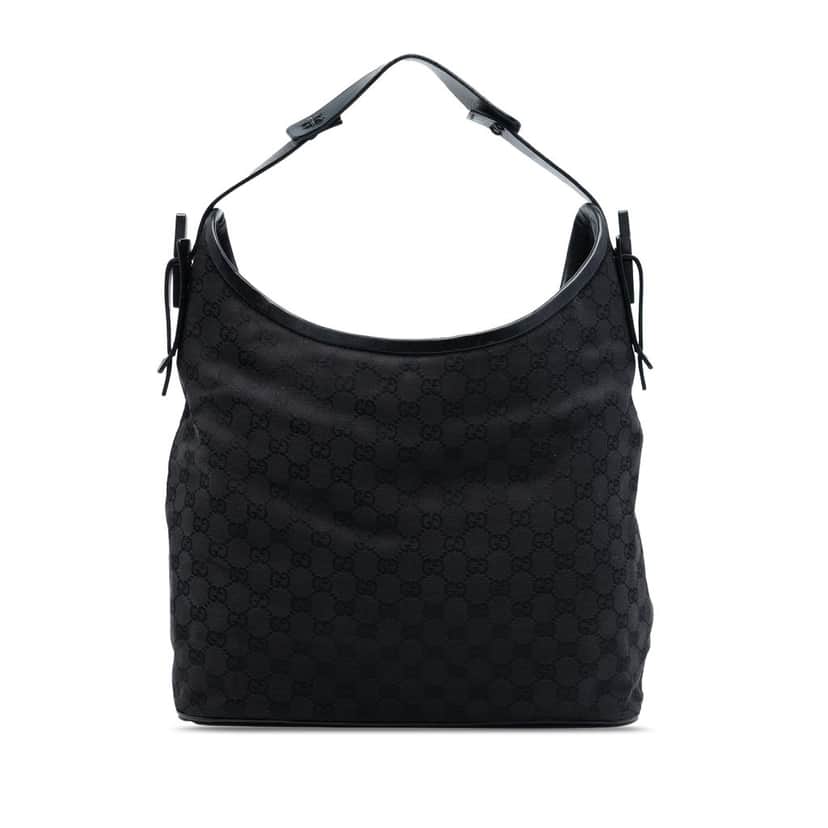 Gucci GG Canvas Shoulder Bag Black Never worn, with tag - Front View