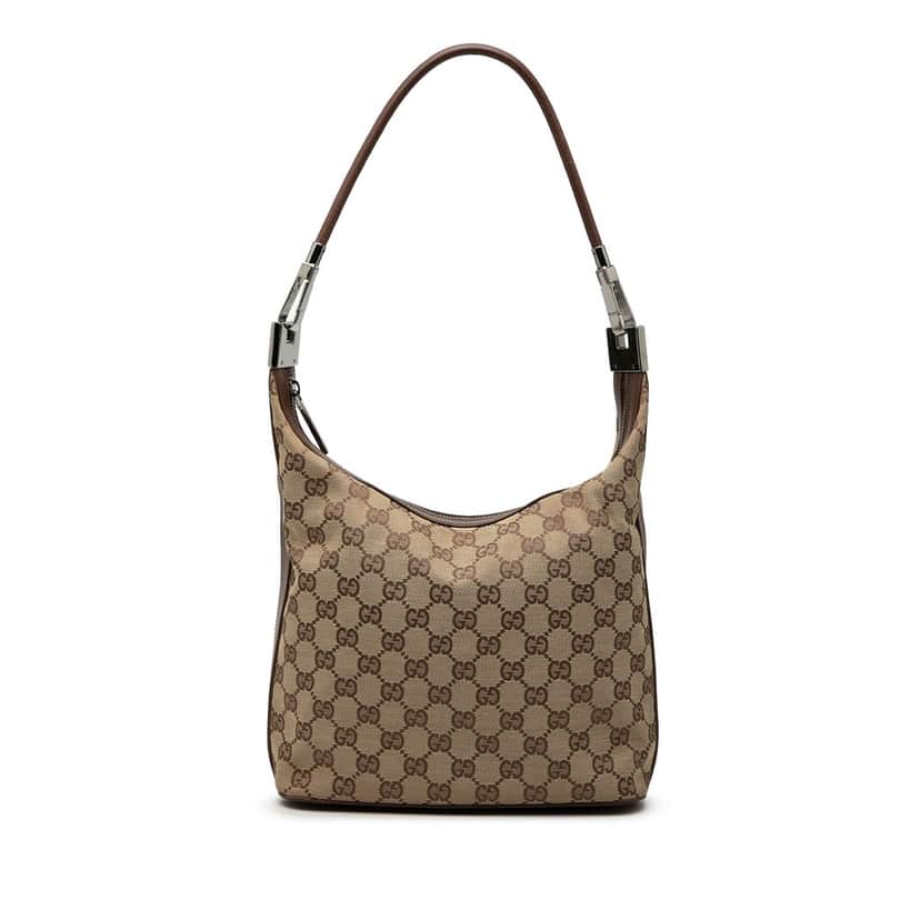 Gucci GG Canvas Shoulder Bag Beige Good condition - Front View