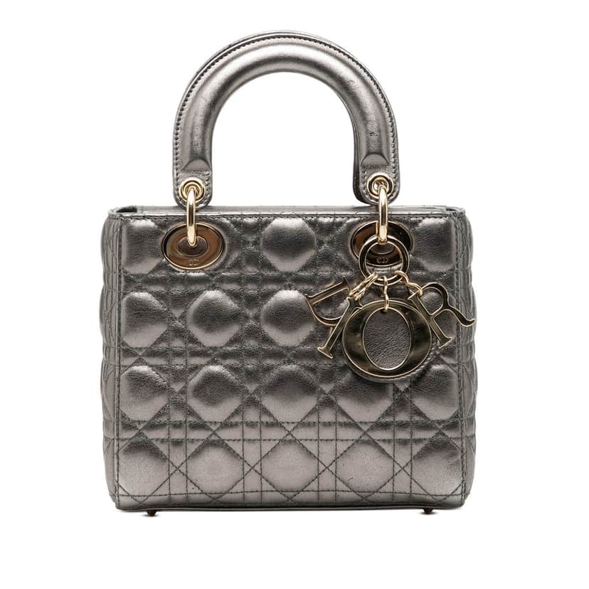 Dior Small Metallic Lambskin Cannage My ABCDior Lady Dior Other Leather Very good condition - Front View