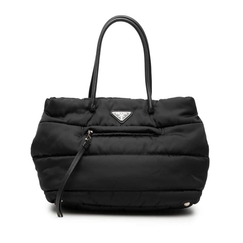 Prada Tessuto Bomber Tote Black Good condition - Front View