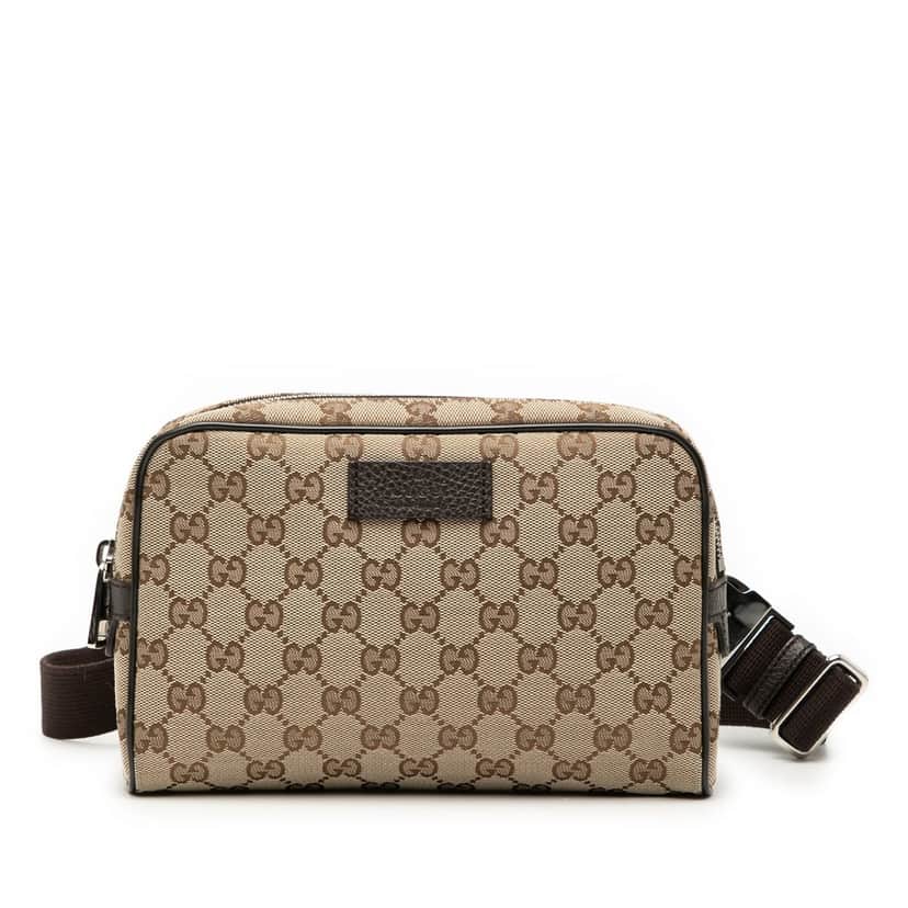 Gucci GG Canvas Belt Bag Beige Very good condition - Front View