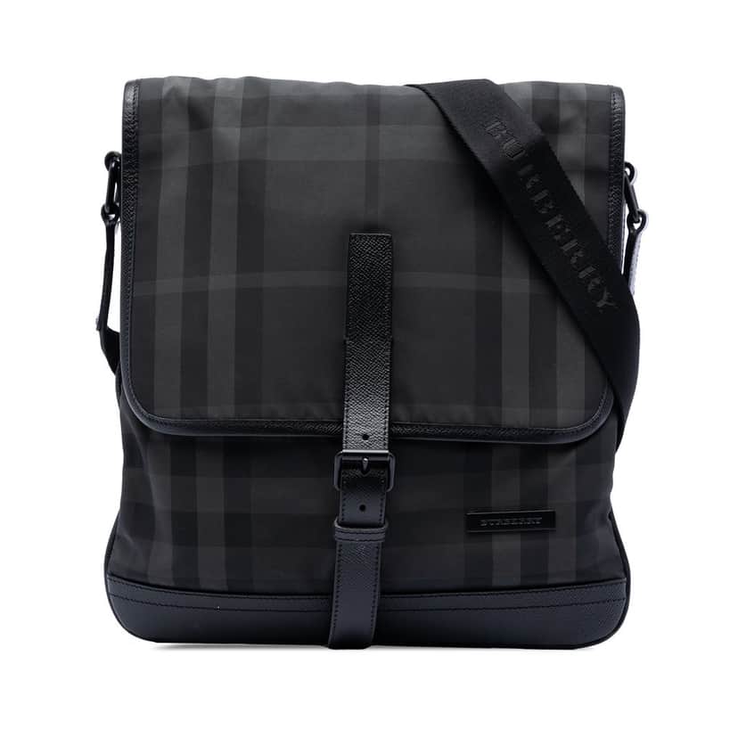 Burberry Smoke Check Nylon Messenger Bag Other Very good condition - Front View