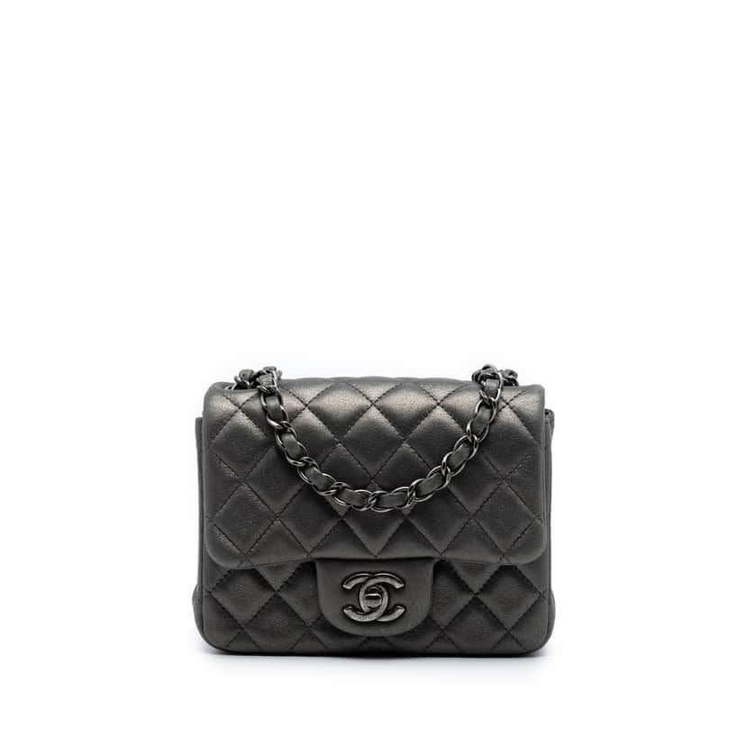 Chanel Mini Square Classic Lambskin Single Flap Other Leather Very good condition - Front View