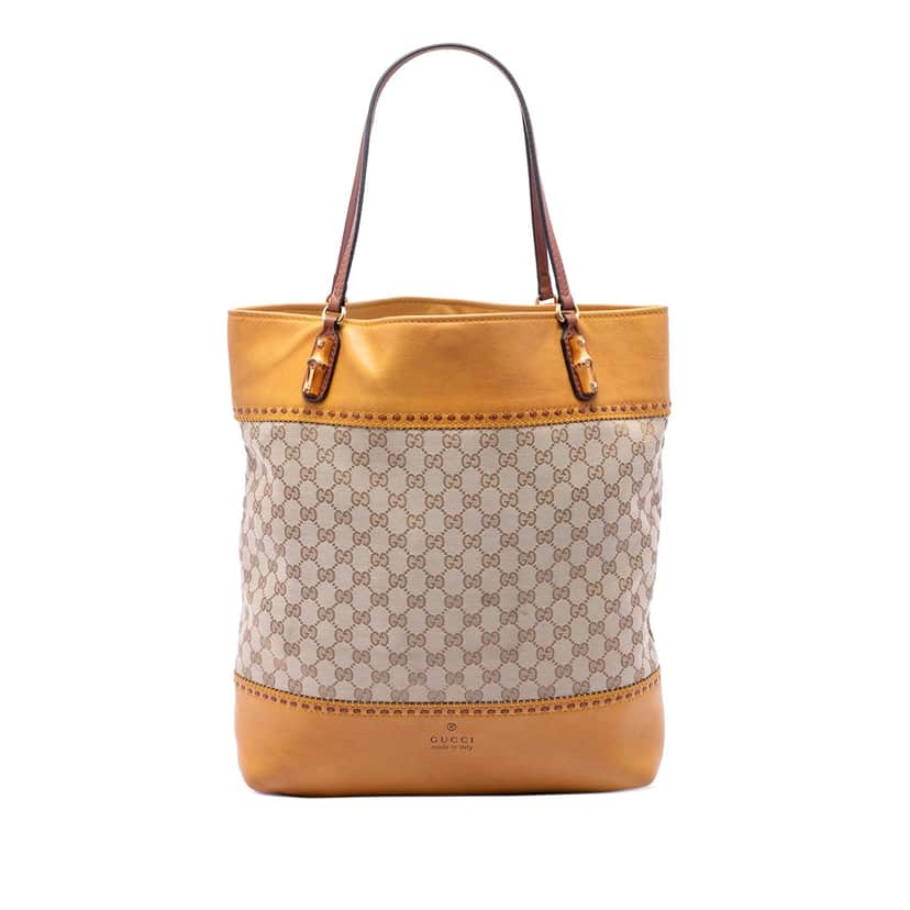 Gucci Large GG Canvas Laidback Crafty Tote Beige Very good condition - Front View