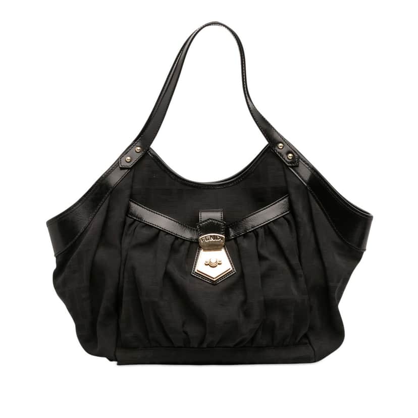 Fendi Zucca Canvas Chef Tote Black Very good condition - Front View