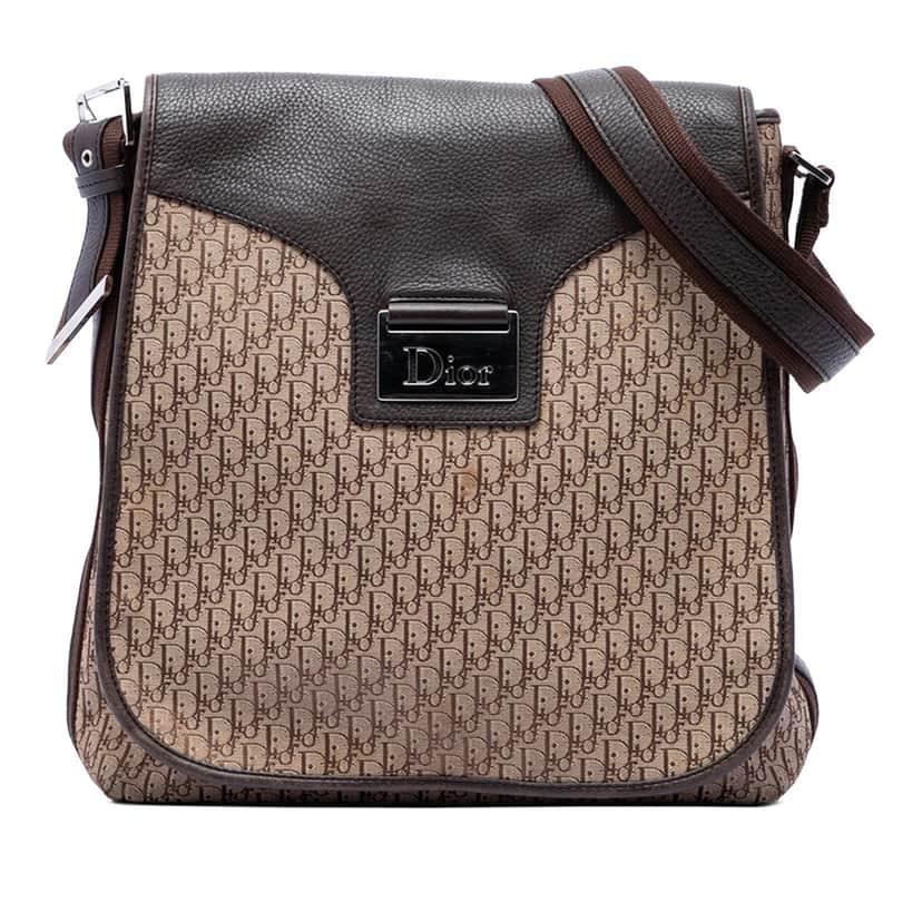 Dior Diorissimo Trotter Canvas Street Chic Crossbody Brown Very good condition - Front View