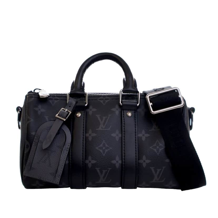 Louis Vuitton Monogram Eclipse Reverse Keepall Bandouliere 25 Black Very good condition - Front View