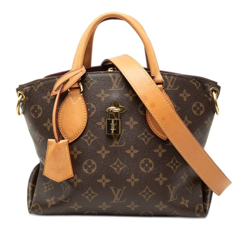 Louis Vuitton Monogram Flower Zipped Tote PM Brown Very good condition - Front View