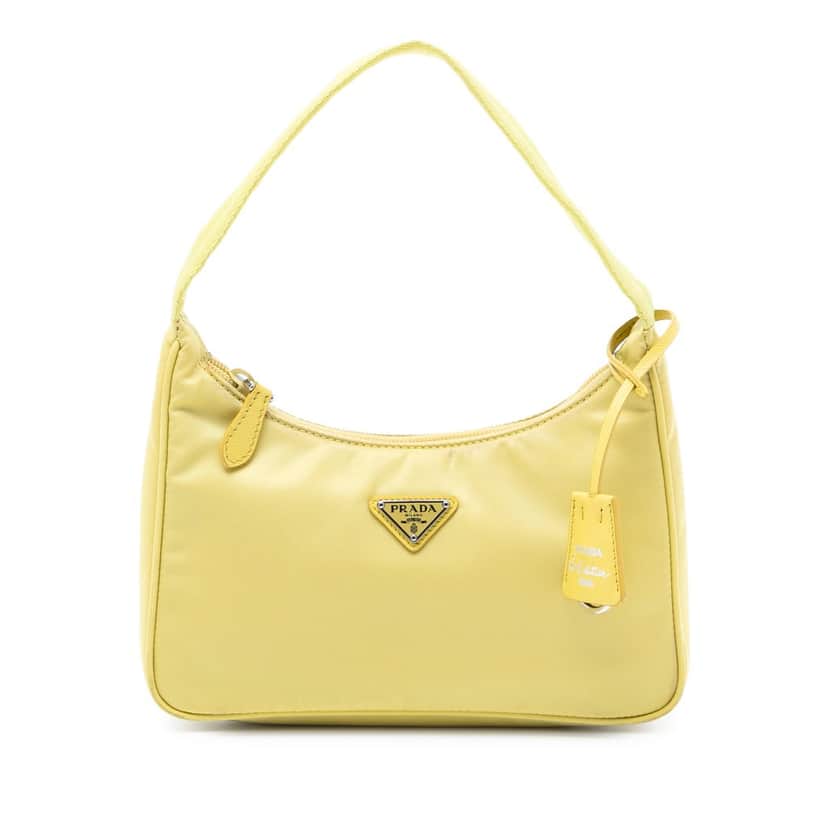 Prada Mini Tessuto Re Edition 2000 Shoulder Bag Yellow Very good condition - Front View