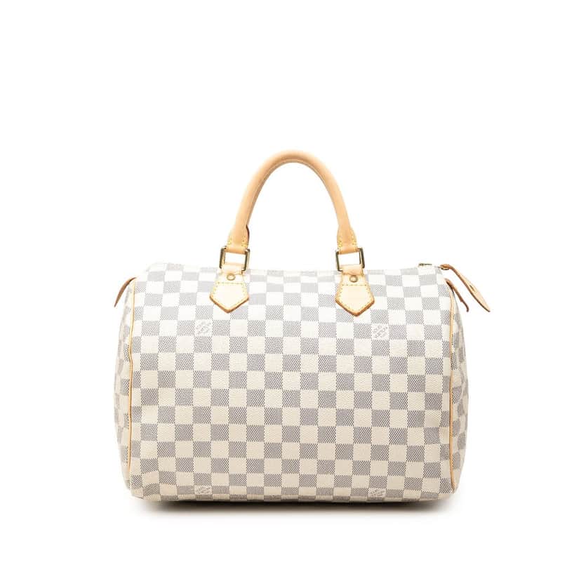 Louis Vuitton Damier Azur Speedy 30 White Very good condition - Front View