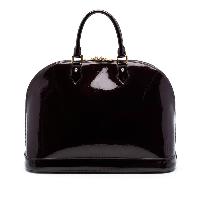 Louis Vuitton Monogram Vernis Alma GM Purple Leather Very good condition - Front View