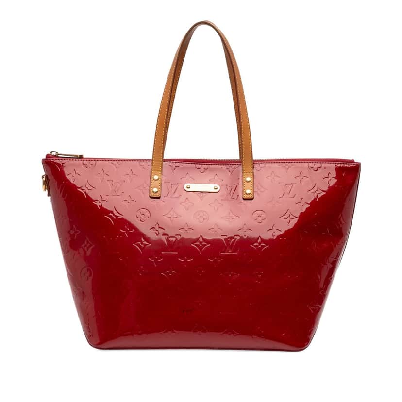 Louis Vuitton Monogram Vernis Bellevue GM Red Leather Very good condition - Front View