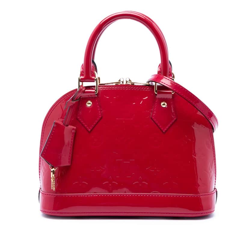 Louis Vuitton Monogram Vernis Alma BB Red Leather Very good condition - Front View
