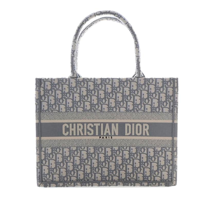 Dior Medium Oblique Embroidered Canvas Book Tote Other Very good condition - Front View