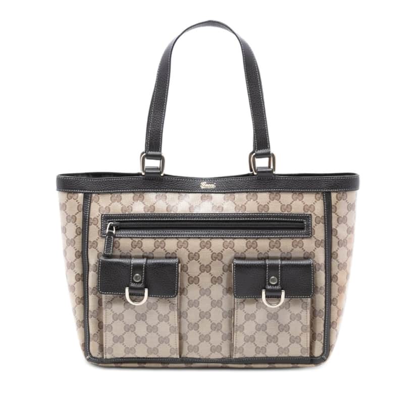 Gucci GG Crystal Abbey D Ring Tote Beige Very good condition - Front View