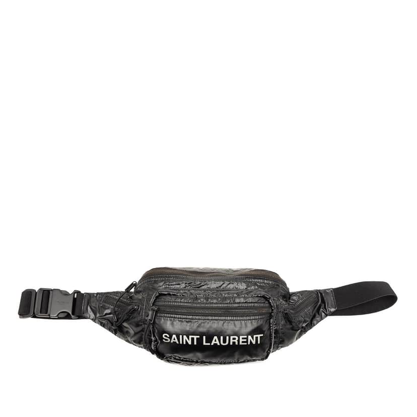 Saint Laurent Nylon Nuxx Belt Bag Black Very good condition - Front View