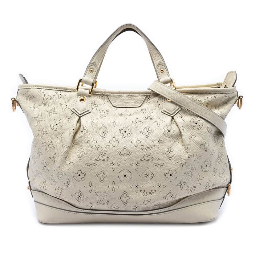 Louis Vuitton Monogram Mahina Stellar PM White Leather Very good condition - Front View