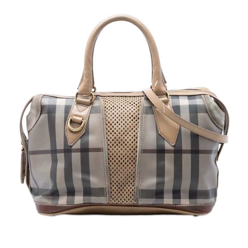 Burberry Smoke Check Coated Canvas Gilmoure Satchel Other Very good condition - Front View