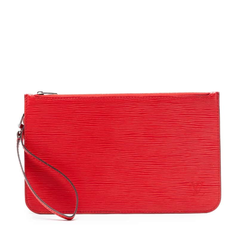 Louis Vuitton Epi Neverfull Pouch Red Leather Very good condition - Front View