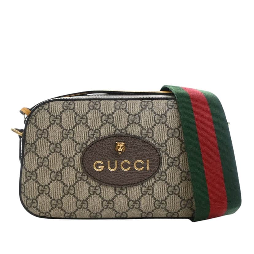 Gucci GG Supreme Web Neo Vintage Crossbody Beige Very good condition - Front View