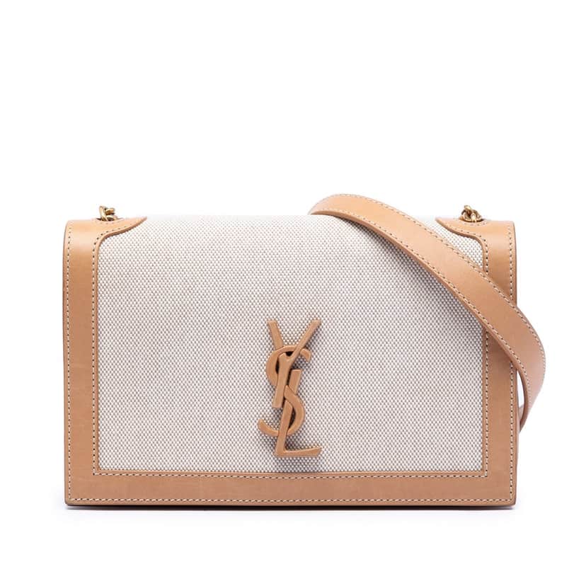 Saint Laurent Canvas Monogram Book Bag Beige Very good condition - Front View