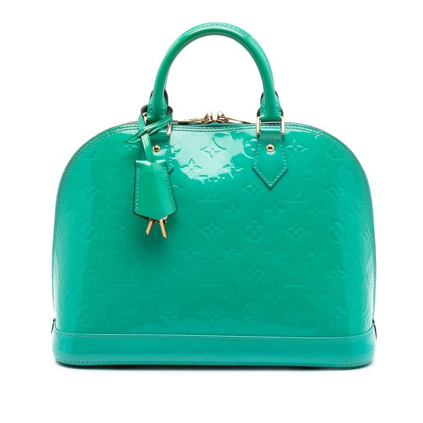 Louis Vuitton Monogram Vernis Alma PM Blue Leather Very good condition - Front View