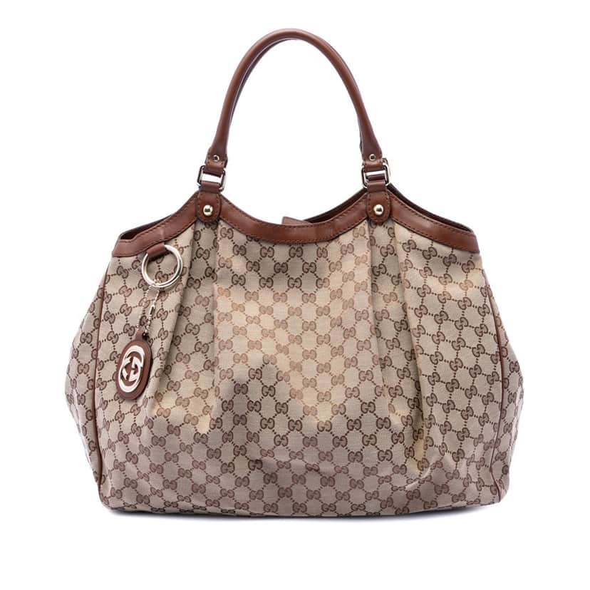 Gucci Large GG Canvas Sukey Tote Beige Very good condition - Front View