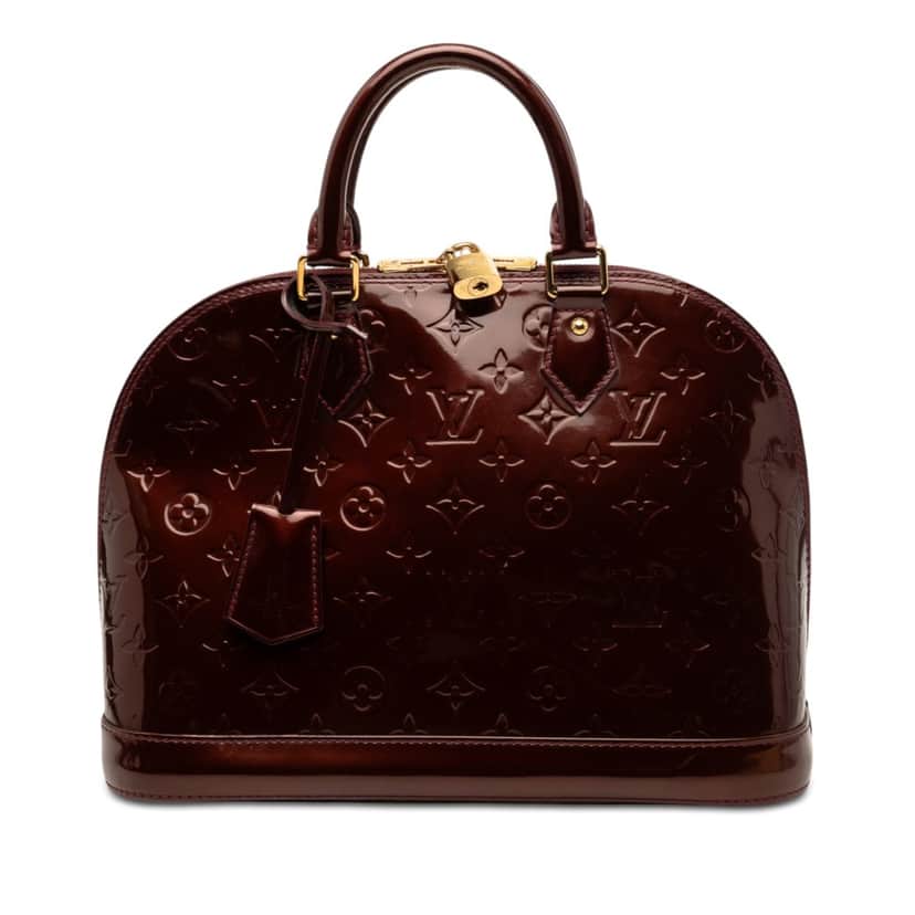 Louis Vuitton Monogram Vernis Alma PM Red Leather Very good condition - Front View