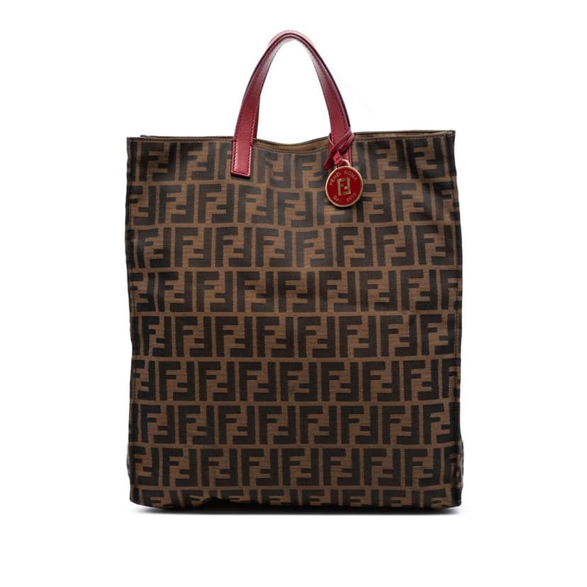 Fendi Zucca Canvas Shopping Tote Brown Very good condition - Front View