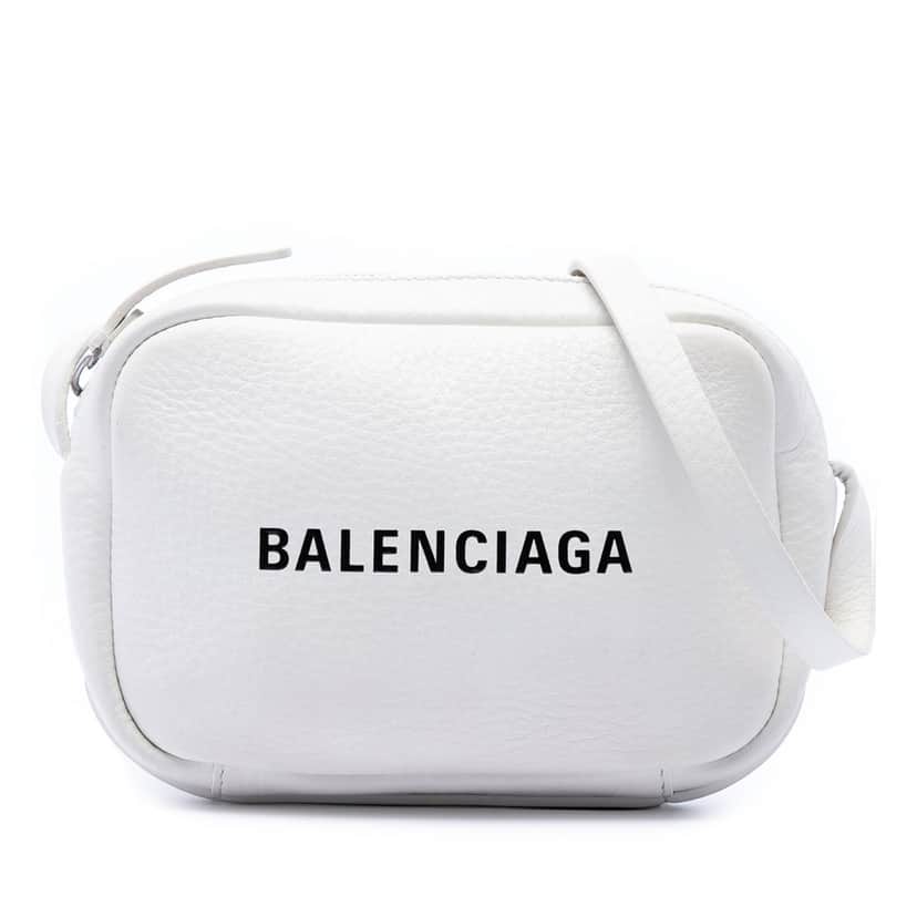 Balenciaga Leather Everyday Camera Bag XS White Leather Very good condition - Front View